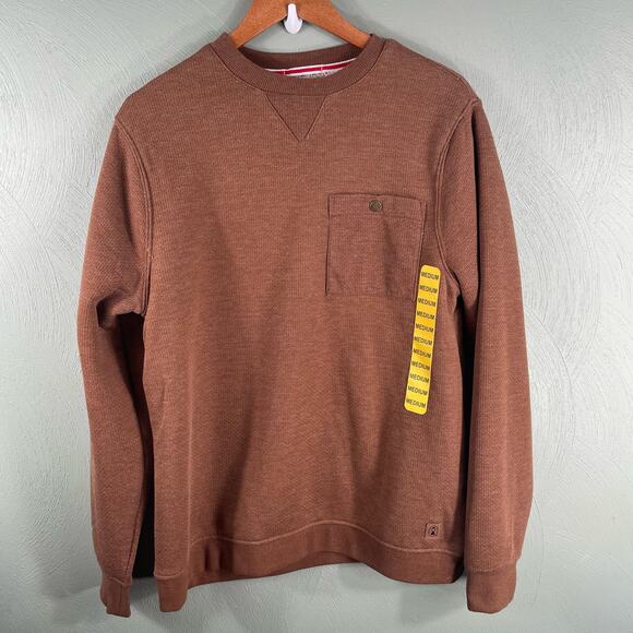 Coleman Men's Sherpa Lined Long Sleeve Crew Shirt Medium in Copper Heather NWT - Picture 8 of 9